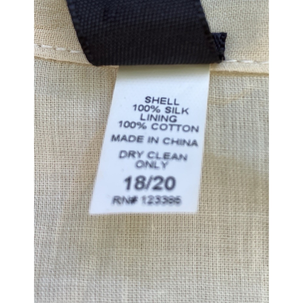 Y2K Isabella Rodriguez Silk Ruffle Poet Blouse Ivory Lace Plus 18/20 - Picture 9 of 11